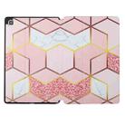 For Huawei Mate Pad T10 / T10S / Honor Enjoy2 10.1 Dual-folding Coloured Drawing Voltage Horizontal Flip PU Leather Case with Holder(Pink Gilt Marble) - 1