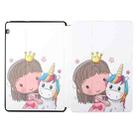 For Huawei MediaPad T3 9.6 / Honor Play 2 Dual-folding Coloured Drawing Voltage Horizontal Flip PU Leather Case with Holder(Girl Unicorn) - 1