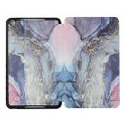 For Huawei MediaPad M5 Lite 8.0 Dual-folding Coloured Drawing Voltage Horizontal Flip PU Leather Case with Holder(Phnom Penh Marble) - 1