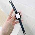 Double Studs Buckle Genuine Leather Watch Band Watch Band For Apple Watch Ultra 49mm&Watch Ultra 2 49mm / Series 9&8&7 45mm / SE 3&SE 2&6&SE&5&4 44mm / 3&2&1 42mm(Dark Blue) - 1