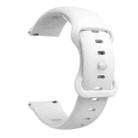 20mm For Samsung Galaxy Watch Active 3 41mm Butterfly Buckle Silicone Watch Band(White) - 1