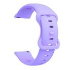 22mm For Samsung Galaxy Watch Active 3 45mm Butterfly Buckle Silicone Watch Band(Purple) - 1