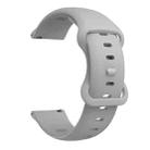 22mm For Samsung Galaxy Watch Active 3 45mm Butterfly Buckle Silicone Watch Band(Light Grey) - 1