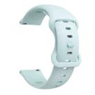 22mm For Samsung Galaxy Watch Active 3 45mm Butterfly Buckle Silicone Watch Band(Light Blue) - 1