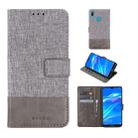 For Huawei Y7 Pro (2019) MUXMA MX102 Horizontal Flip Canvas Leather Case with Stand & Card Slot & Wallet Function(Grey) - 1