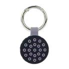 Dot Anti-scratch Shockproof Silicone Protective Cover Case with Keychain Hook Loop For AirTag(Grey+Black) - 1