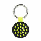 Dot Anti-scratch Shockproof Silicone Protective Cover Case with Keychain Hook Loop For AirTag(Green+Black) - 1