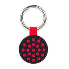 Dot Anti-scratch Shockproof Silicone Protective Cover Case with Keychain Hook Loop For AirTag(Red+Black) - 1