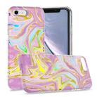 For iPhone SE 2022 / SE 2020 / 8 / 7 Laser Glitter Watercolor Pattern Shockproof Protective Case(FD5) - 1