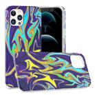 For iPhone 12 / 12 Pro Laser Glitter Watercolor Pattern Shockproof Protective Case(FD3) - 1