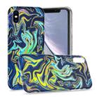 For iPhone XS Max Laser Glitter Watercolor Pattern Shockproof Protective Case(FD4) - 1