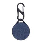 Shockproof Anti-scratch Fabric PC Protective Cover Case with Carabiner For AirTag(Blue) - 1