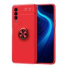For Honor X20 SE Metal Ring Holder 360 Degree Rotating TPU Case(Red+Red) - 1