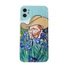 For iPhone 12 mini Oil Painting IMD Straight TPU Protective Case (Looking Flowers) - 1