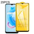 For OPPO Realme C20 25 PCS 9D Full Glue Full Screen Tempered Glass Film - 1