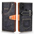 For Cubot C20 Denim Horizontal Flip Leather Case with Holder & Card Slot & Wallet(Black) - 1