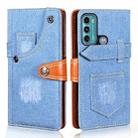 For Motorola Moto G60 / Moto G40 Fusion Denim Horizontal Flip Leather Case with Holder & Card Slot & Wallet(Light Blue) - 1