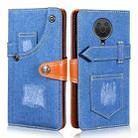 For Nokia G20 Denim Horizontal Flip Leather Case with Holder & Card Slot & Wallet(Dark Blue) - 1