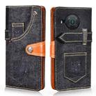 For Nokia X10 / X20 Denim Horizontal Flip Leather Case with Holder & Card Slot & Wallet(Black) - 1