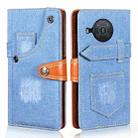 For Nokia X10 / X20 Denim Horizontal Flip Leather Case with Holder & Card Slot & Wallet(Light Blue) - 1