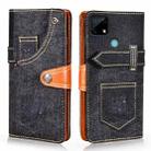 For OPPO Realme Narzo 30A Denim Horizontal Flip Leather Case with Holder & Card Slot & Wallet(Black) - 1