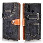 For Oukitel C23 Pro Denim Horizontal Flip Leather Case with Holder & Card Slot & Wallet(Black) - 1