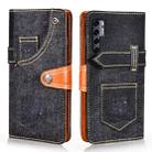 For TCL 20 Pro 5G Denim Horizontal Flip Leather Case with Holder & Card Slot & Wallet(Black) - 1