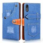 For Wiko Y51 Denim Horizontal Flip Leather Case with Holder & Card Slot & Wallet(Dark Blue) - 1