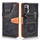For Xiaomi Redmi Note 10 Pro 5G Denim Horizontal Flip Leather Case with Holder & Card Slot & Wallet(Black) - 1