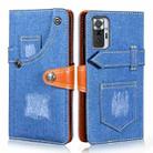 For Xiaomi Redmi Note 10 Pro 5G Denim Horizontal Flip Leather Case with Holder & Card Slot & Wallet(Dark Blue) - 1