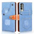 For Honor X20 SE Denim Horizontal Flip Leather Case with Holder & Card Slot & Wallet(Light Blue) - 1