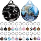 TPU Marble Pattern Shockproof Protective Cover Case with Keychain Hook Loop For Airtag(A) - 5