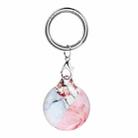 TPU Marble Pattern Shockproof Protective Cover Case with Keychain Hook Loop For Airtag(Y2) - 1