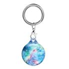 TPU Marble Pattern Shockproof Protective Cover Case with Keychain Hook Loop For Airtag(Y4) - 1