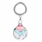 TPU Marble Pattern Shockproof Protective Cover Case with Keychain Hook Loop For Airtag(Y5) - 1