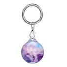 TPU Marble Pattern Shockproof Protective Cover Case with Keychain Hook Loop For Airtag(Y8) - 1