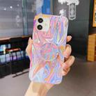 For iPhone 11 Pro Max Laser Glitter Watercolor Pattern Shockproof Protective Case (FD1) - 1