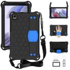 For Samsung Galaxy Tab A7 Lite 8.7 (2021) T220/T225 Honeycomb Design EVA + PC Four Corner Shockproof Protective Case with Strap(Black+Blue) - 1