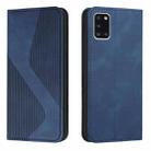 For Samsung Galaxy A31 Skin Feel Magnetic S-type Solid Color Horizontal Flip Leather Case with Holder & Card Slot & Wallet(Blue) - 1