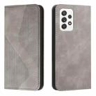 For Samsung Galaxy A72 5G / 4G Skin Feel Magnetic S-type Solid Color Horizontal Flip Leather Case with Holder & Card Slot & Wallet(Grey) - 1