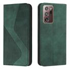 For Samsung Galaxy Note20 Ultra Skin Feel Magnetic S-type Solid Color Horizontal Flip Leather Case with Holder & Card Slot & Wallet(Green) - 1
