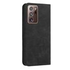 For Samsung Galaxy Note20 Ultra Skin Feel Magnetic S-type Solid Color Horizontal Flip Leather Case with Holder & Card Slot & Wallet(Black) - 3