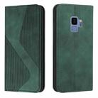 For Samsung Galaxy S9 Skin Feel Magnetic S-type Solid Color Horizontal Flip Leather Case with Holder & Card Slot & Wallet(Green) - 1