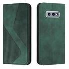 For Samsung Galaxy S10e Skin Feel Magnetic S-type Solid Color Horizontal Flip Leather Case with Holder & Card Slot & Wallet(Green) - 1