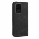 For Samsung Galaxy S20 Ultra Skin Feel Magnetic S-type Solid Color Horizontal Flip Leather Case with Holder & Card Slot & Wallet(Black) - 3