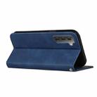 For Samsung Galaxy S21+ 5G Skin Feel Magnetic S-type Solid Color Horizontal Flip Leather Case with Holder & Card Slot & Wallet(Blue) - 4