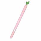 For Samsung Galaxy Tab S6 Lite P610 / P615 Fruit and Vegetable Shape Stylus Silicone Protective Case(Peach) - 1