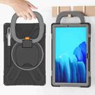 For Samsung Galaxy Tab S8+ / Tab S8 Plus /  Tab S7 FE / Tab S7+ T970/T975 Silicone + PC Protective Case with Holder & Shoulder Strap(Black+Gray) - 7