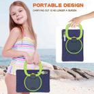 For Samsung Galaxy Tab S8+ / Tab S8 Plus /  Tab S7 FE / Tab S7+ T970/T975 Silicone + PC Protective Case with Holder & Shoulder Strap(NavyBlue+Lime) - 6