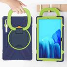 For Samsung Galaxy Tab S8+ / Tab S8 Plus /  Tab S7 FE / Tab S7+ T970/T975 Silicone + PC Protective Case with Holder & Shoulder Strap(NavyBlue+Lime) - 7
